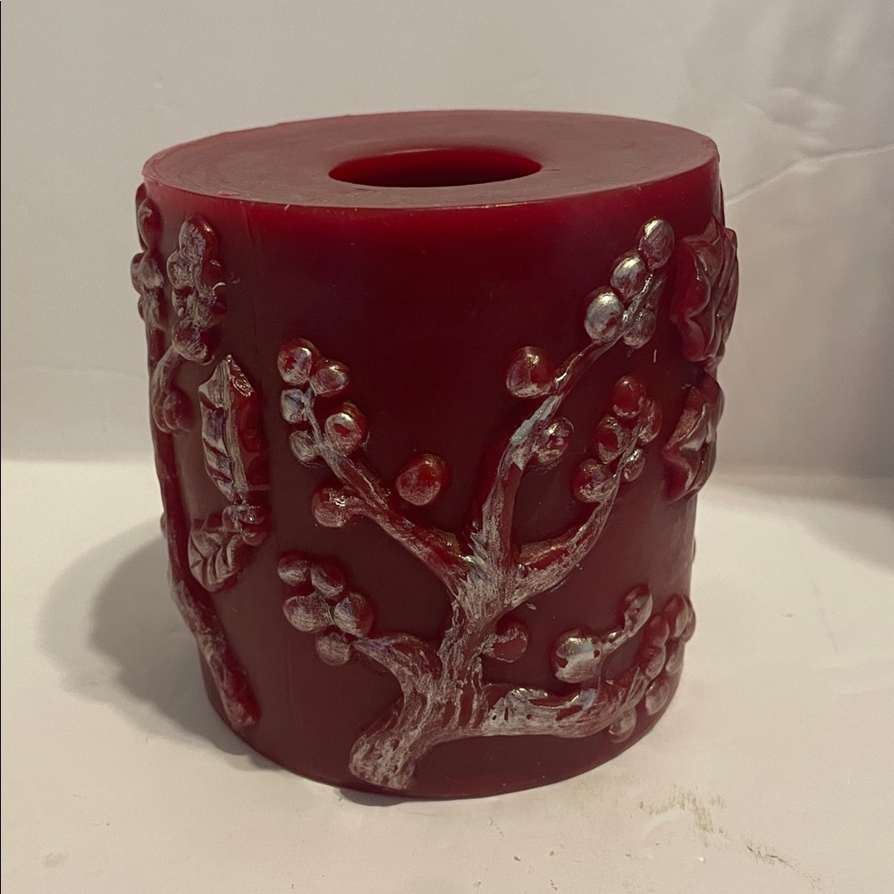 White Barn Candle Co. Pillar Decorative 2D CANDLE 4" x 4" (Plate NOT included)